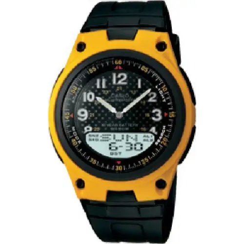 Casio Men’s Quartz Analog Digital Black Resin Watch AW80-9 -