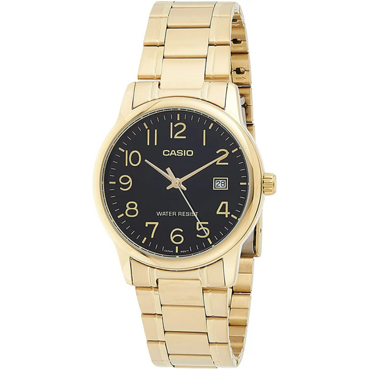 Casio Men’s Quartz Black Dial Gold Tone Stainless Steel