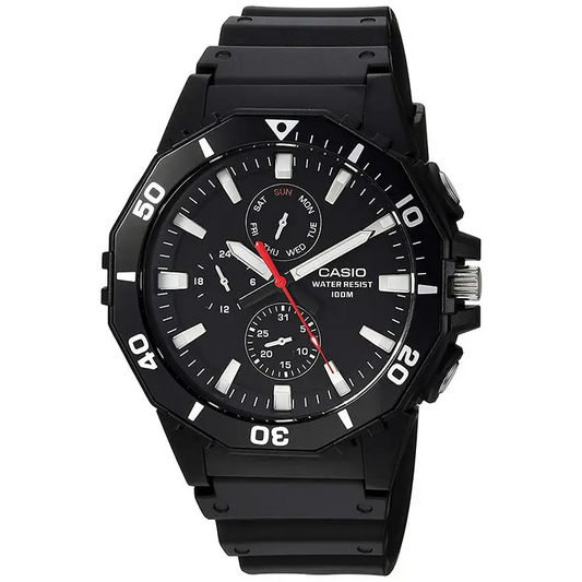 Casio Men’s Quartz Chronograph 100m Black Resin Watch