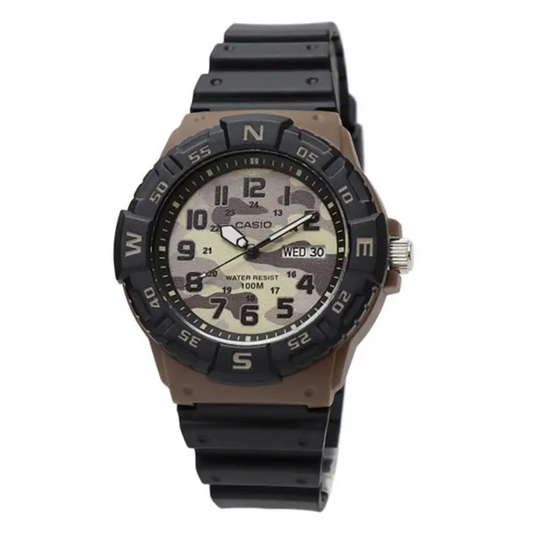 Casio Men’s Quartz Compass Bezel 100m Black Resin Watch