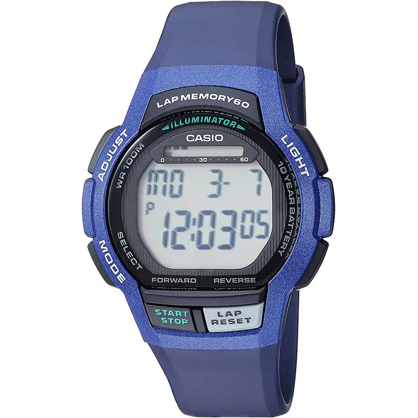 Casio Men’s Runner Digital Quartz Lap Memory 100m Blue Resin