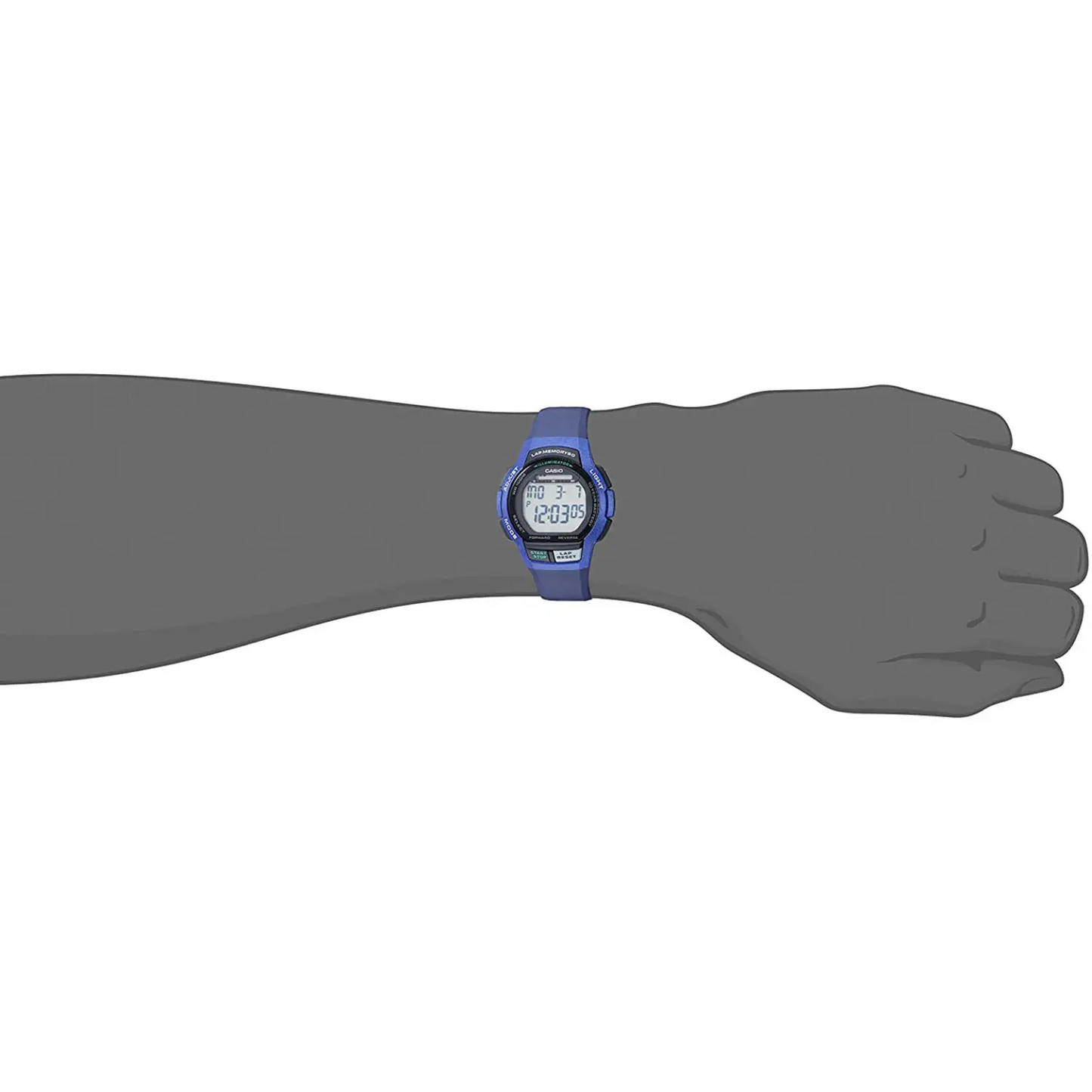 Casio Men’s Runner Digital Quartz Lap Memory 100m Blue Resin