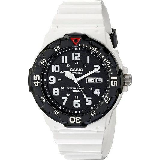 Casio Men’s Sports Quartz 100m Black Dial White Resin Watch