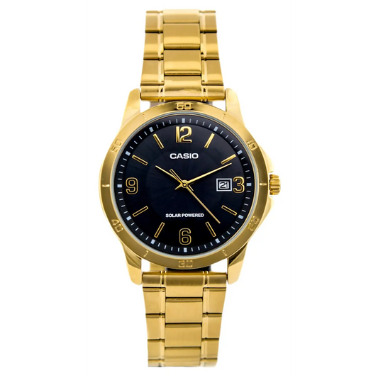 Casio Men’s Stainless Steel Date Display Black Dial Watch