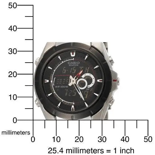 CASIO MEN’S THERMOMETER BRACELET WATCH EFA119BK-1AV -