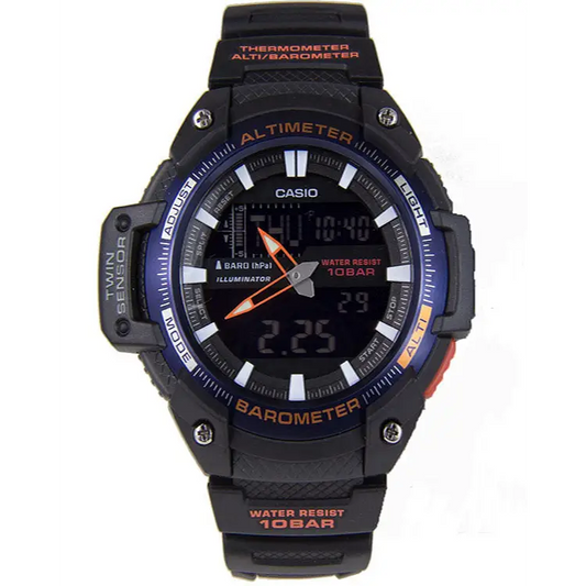 Casio Men’s Twin Sensor Analog-Digital Black Tone S. Steel