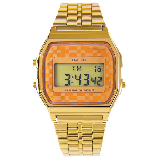 Casio Men’s Vintage Digital Quartz Gold Tone Stainless Steel