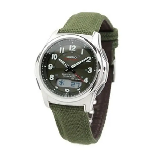 Casio Men’s Wave Ceptor Ana-Digi Solar Stainless Steel/Nylon