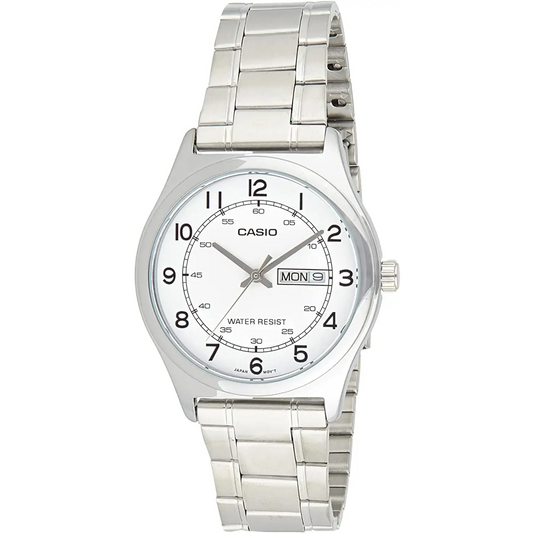 Casio MTP-V006D-7B2 Men’s Stainless Steel Easy Reader White