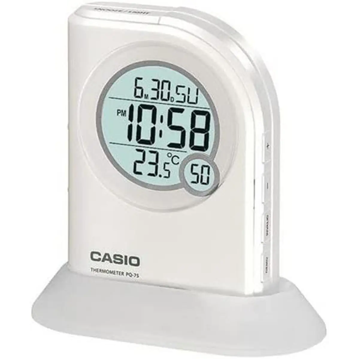 Casio Multi Function Thermometer Table Top White Digital