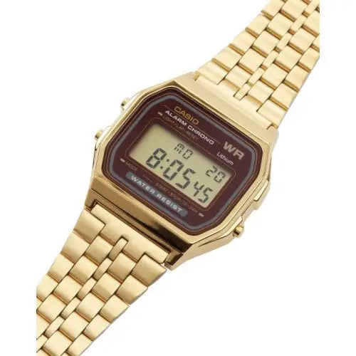 Casio Unisex Retro Digital Quartz Gold Tone Stainless Steel