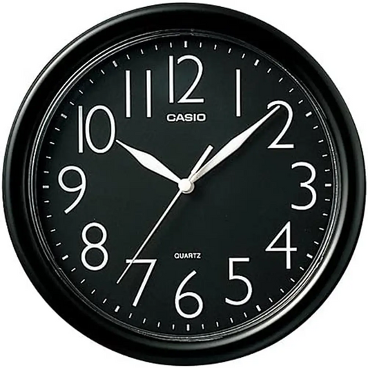Casio Wall Clock Black White Second Hand Teen Room Kitchen