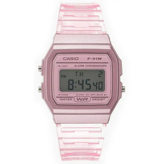CASIO WATCH F91WS-4 JELLY PINK - Pink - Misc