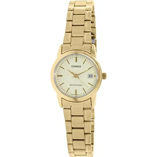 Casio Women’s Analog Quartz Gold Tone Stainless Steel Watch