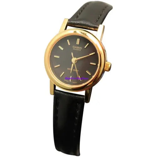 Casio Women’s Black Leather Watch LTP1095Q-1A - Watches