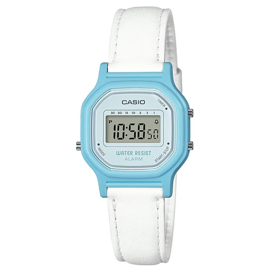 Casio Women’s Digital Quartz Blue Resin White Synthetic