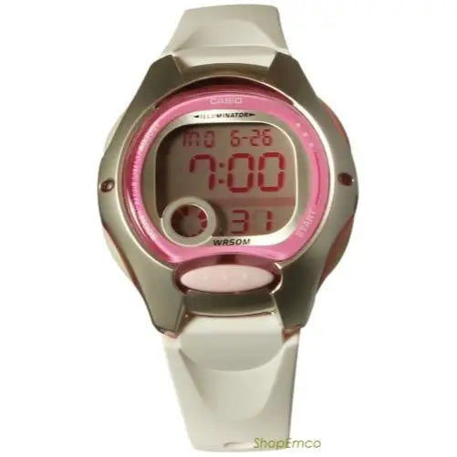 Casio Women’s Digital White Resin Strap Watch LW200-7AV0-7AV