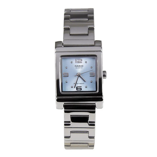 Casio Women’s Dress Quartz Blue Dial Stainless Steel Watch