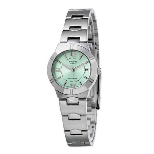 Casio Women’s Enticer Quartz Green Dial Stainless Steel