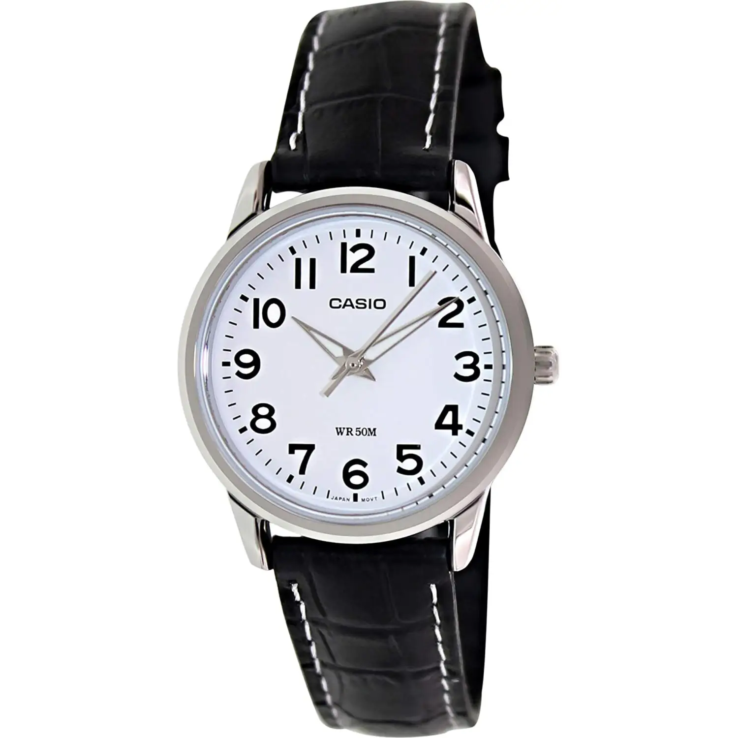 Casio Women’s Enticer Quartz Stainless Steel/Black Leather