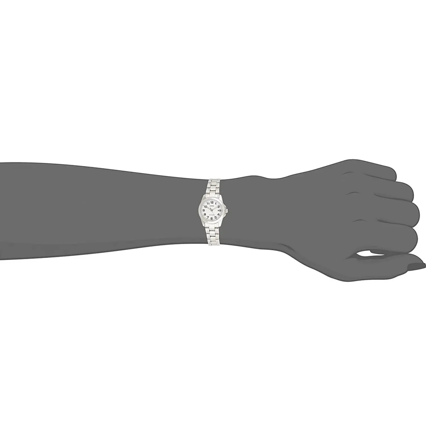 Casio Women’s Enticer Quartz White Dial Stainless Steel