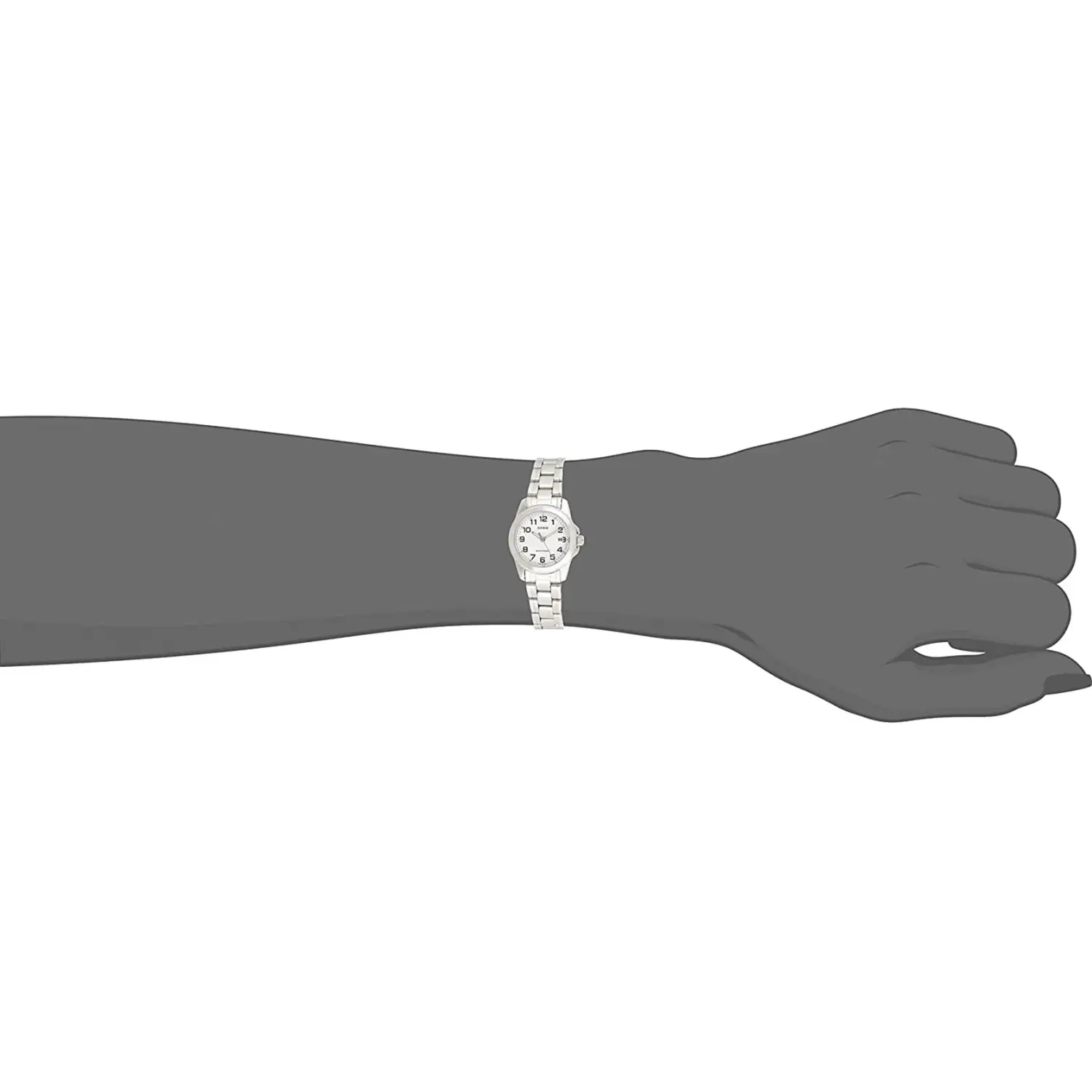 Casio Women’s Enticer Quartz White Dial Stainless Steel