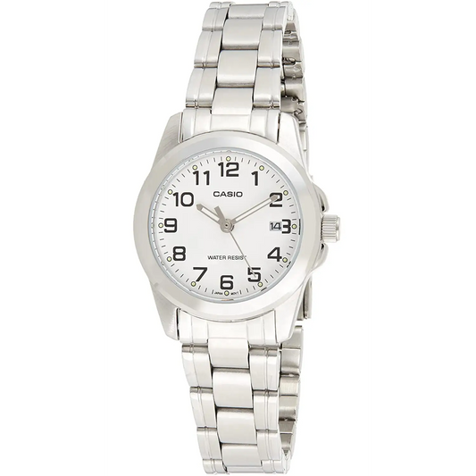 Casio Women’s Enticer Quartz White Dial Stainless Steel