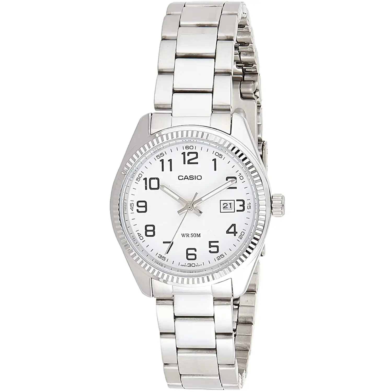 Casio Women’s Enticer Quartz White Dial Stainless Steel