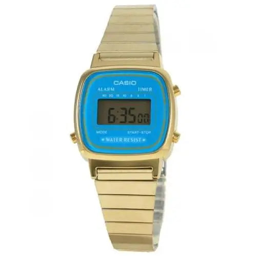 Casio Women’s Gold Tone Chronograph Alarm LCD Digital Watch