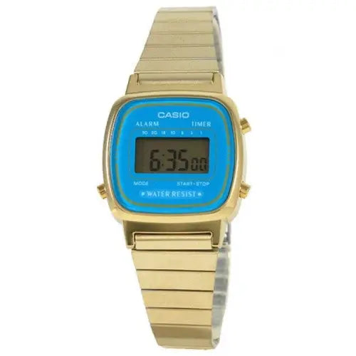 Casio Women’s Gold Tone Chronograph Alarm LCD Digital Watch