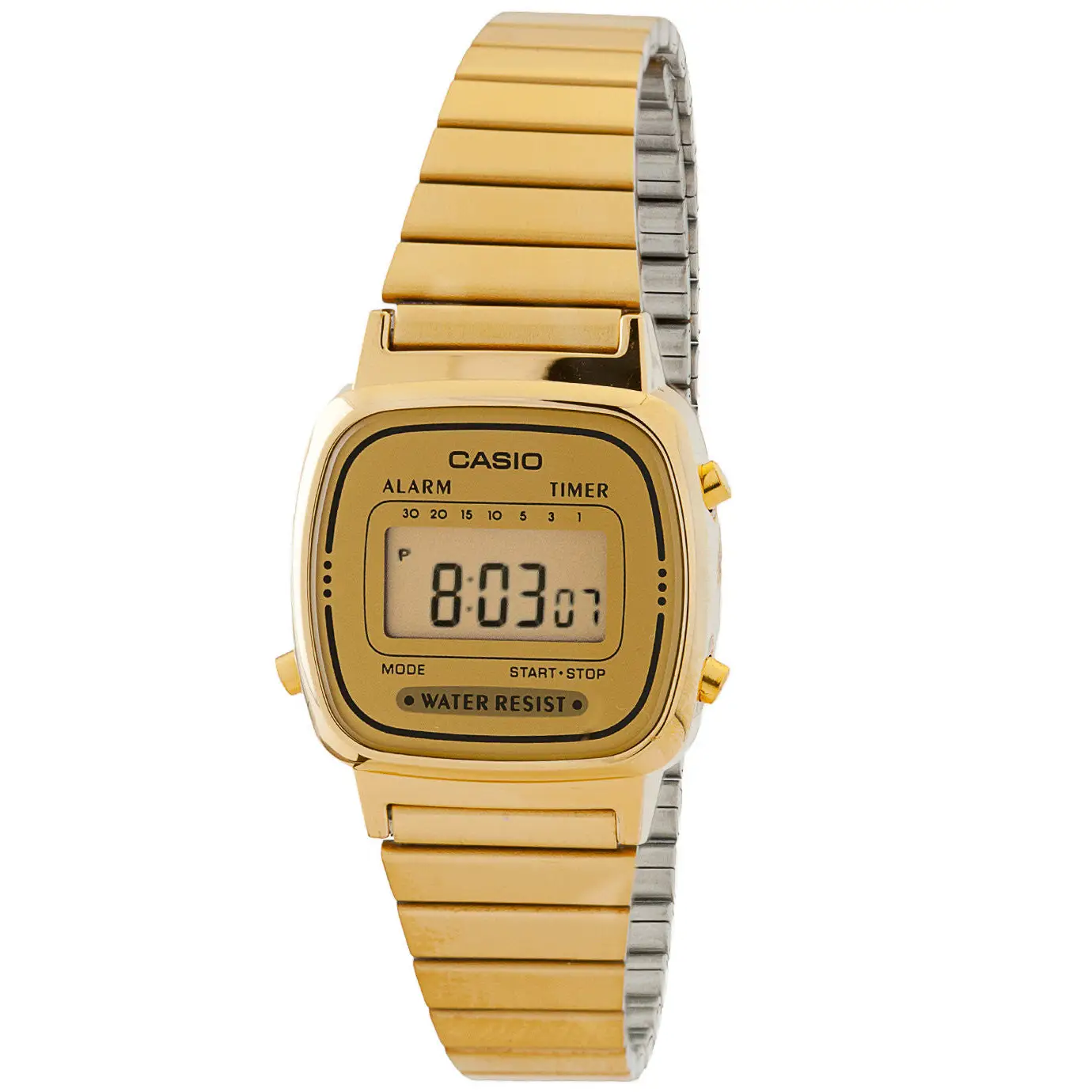 Casio Women’s Gold-Tone Digital Watch LA670WGA-9 - Watches