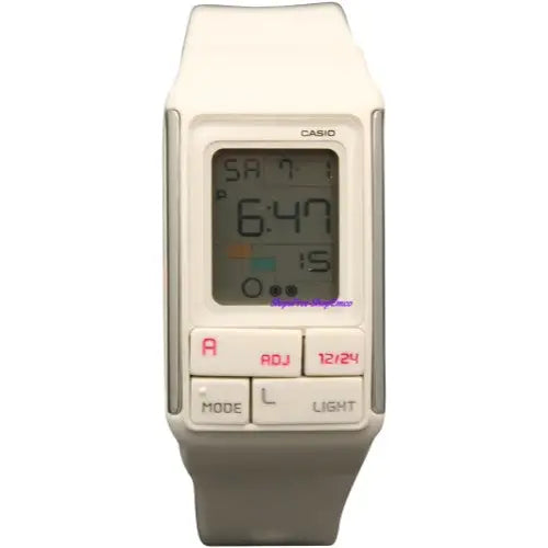 Casio Women’s LDF52-7A White Resin Quartz Watch with Digital