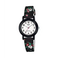 Casio Women’s Leather/Fabric Black Floral Analog Watch