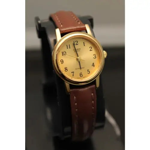 Casio Women’s LTP1095Q-9B1 Leather Quartz Watch with Silver