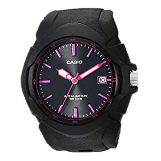 Casio Women’s Quartz 100m Black Stainless Steel/Resin Watch