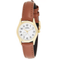 Casio Women’s Quartz Gold Tone Stainless Steel Brown Leather