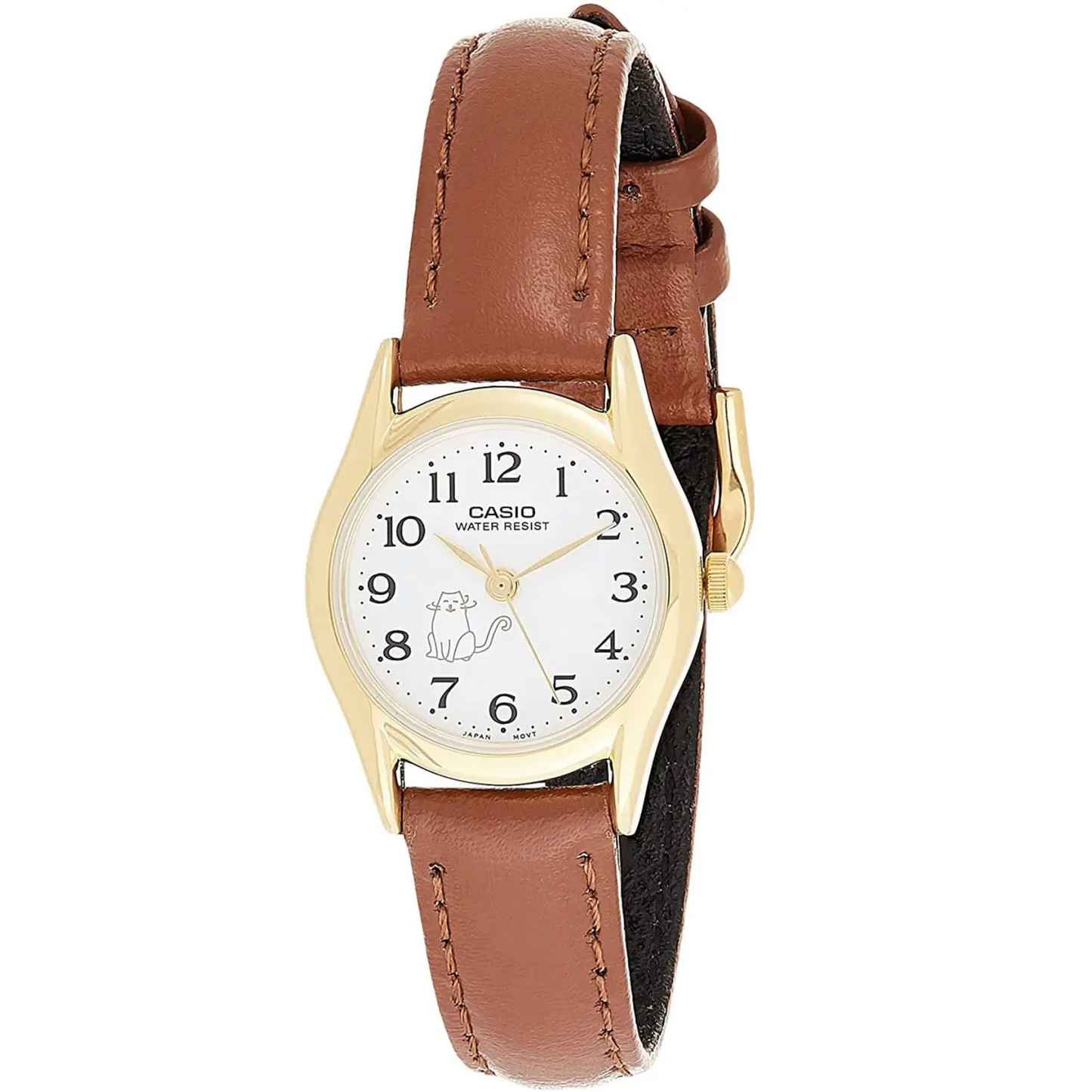 Casio Women’s Quartz Gold Tone Stainless Steel Brown Leather