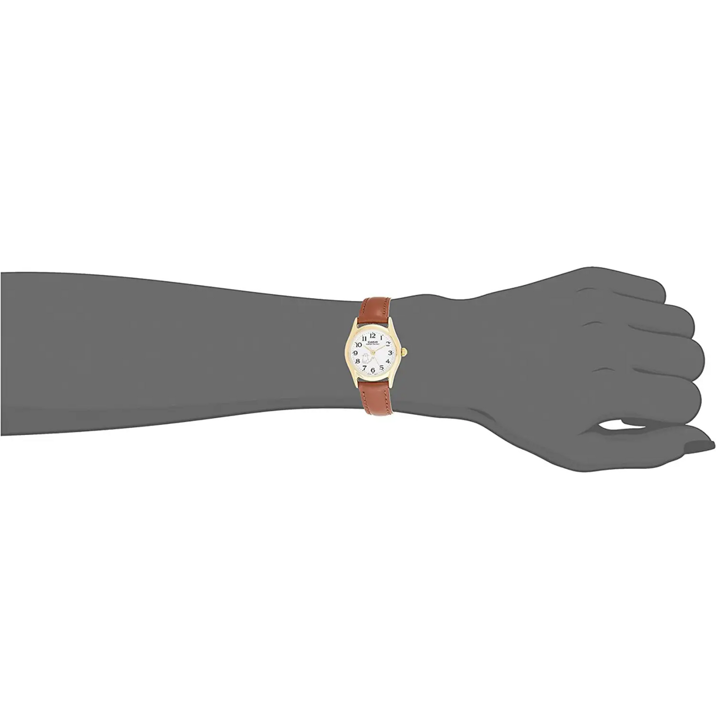 Casio Women’s Quartz Gold Tone Stainless Steel Brown Leather