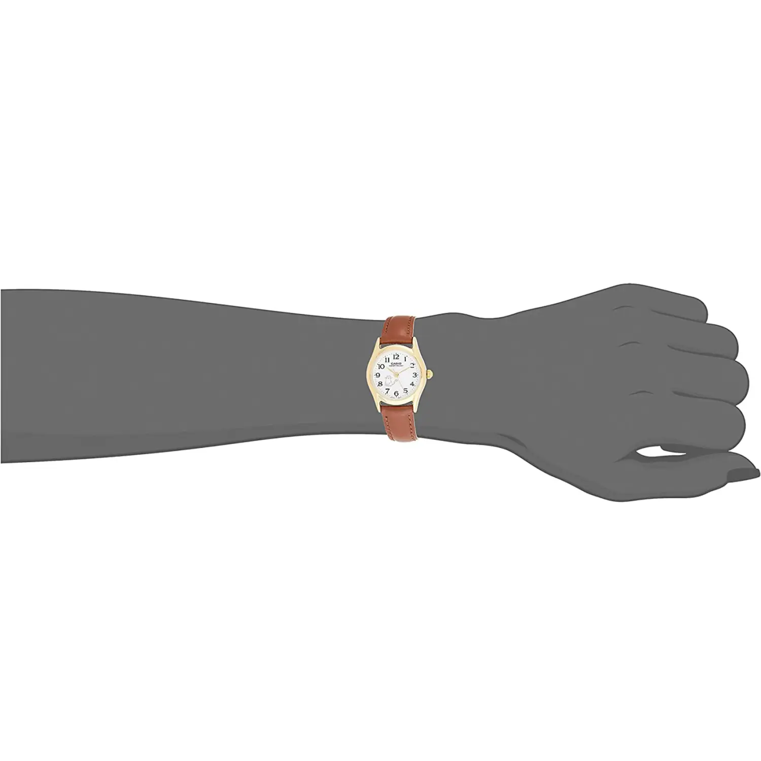 Casio Women’s Quartz Gold Tone Stainless Steel Brown Leather