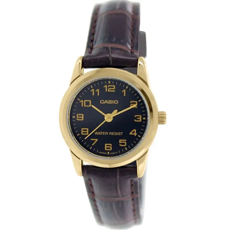 Casio Women’s Quartz Gold Tone Stainless Steel Brown Leather