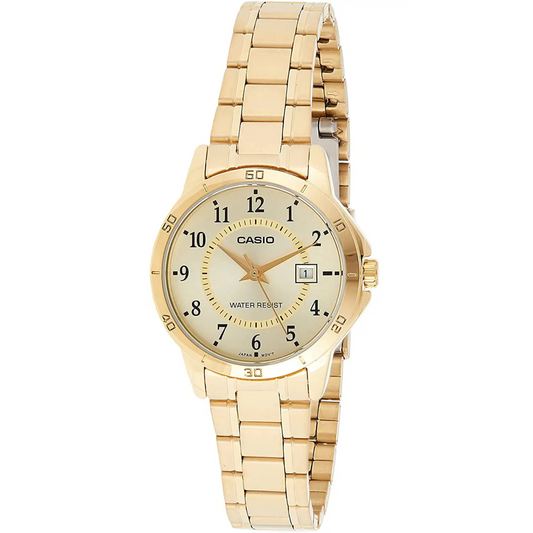 Casio Women’s Quartz Gold Tone Stainless Steel Watch