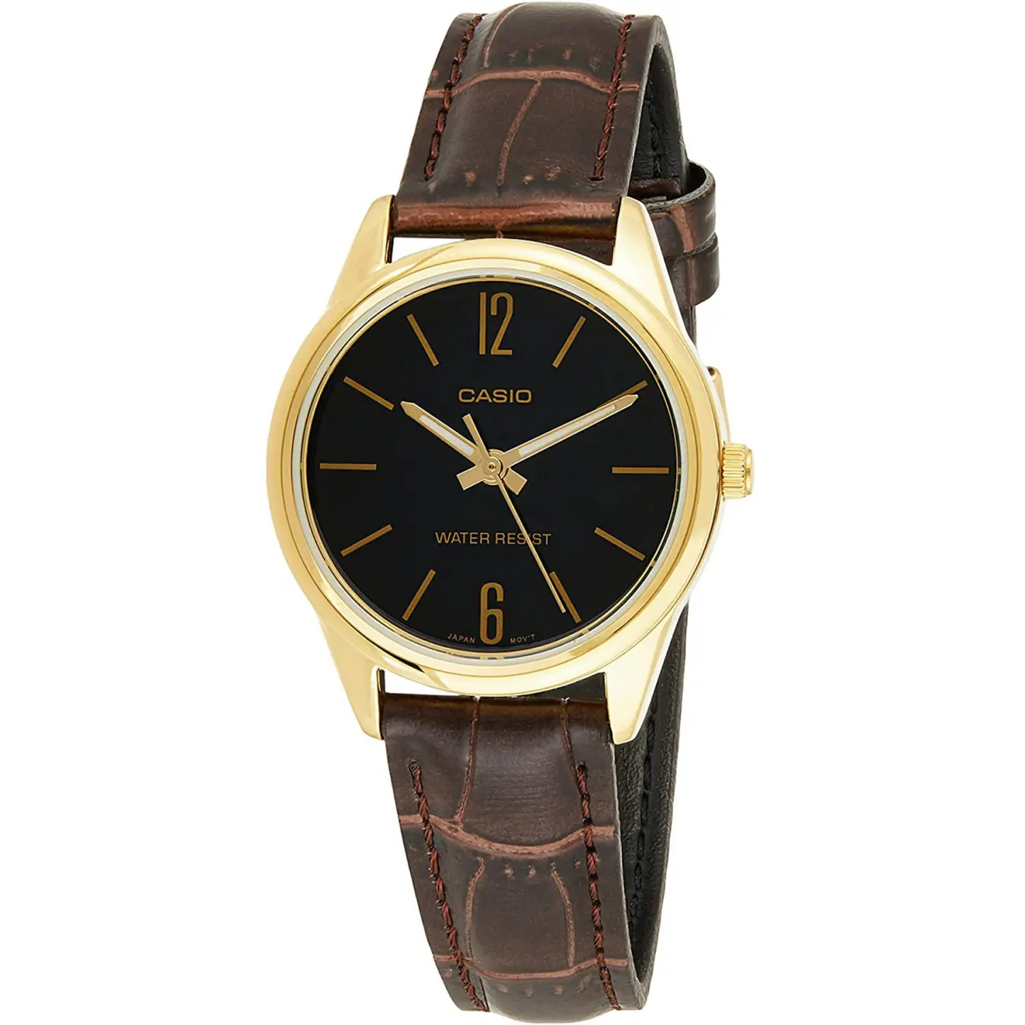 Casio Women’s Quartz Gold Tone Stainless Steel/Brown Leather