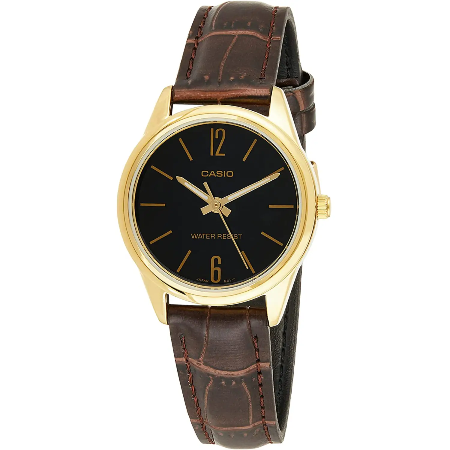 Casio Women’s Quartz Gold Tone Stainless Steel/Brown Leather