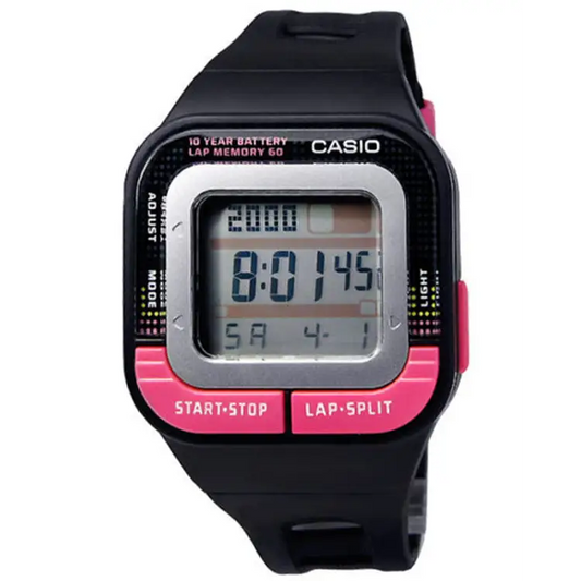 Casio Women’s Runner Digital Dual Time Black Resin Watch
