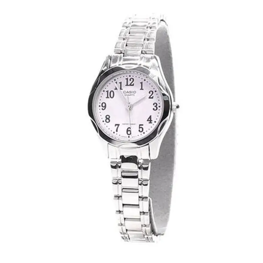 Casio Women’s Silver Metal Band White Dial LTP1275D-7B -