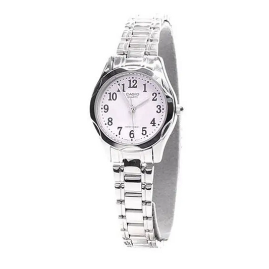 Casio Women’s Silver Metal Band White Dial LTP1275D-7B -