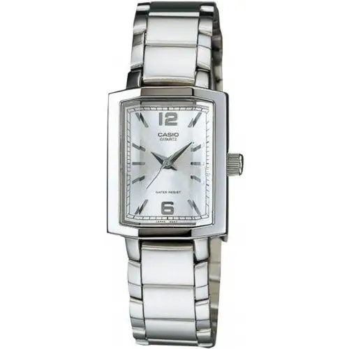 Casio Women’s Stainless Steel Analog Cut Glass Watch