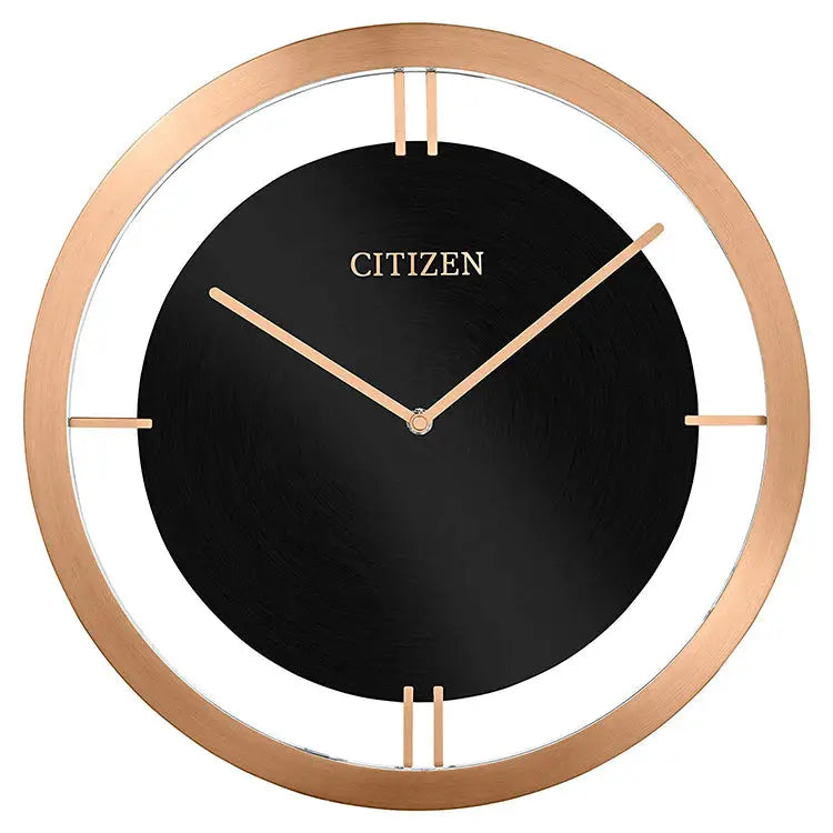 Citizen 16 Analog Quartz Rose Gold Tone Gallery Wall Clock
