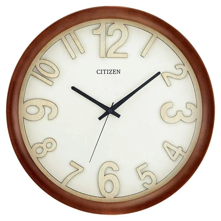 Citizen Gallery 16 Wooden Case with Walnut Finish Wall Clock