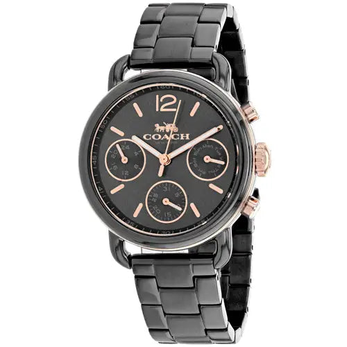 Coach Women Delancey Quartz Chronograph Gunmetal Stainless